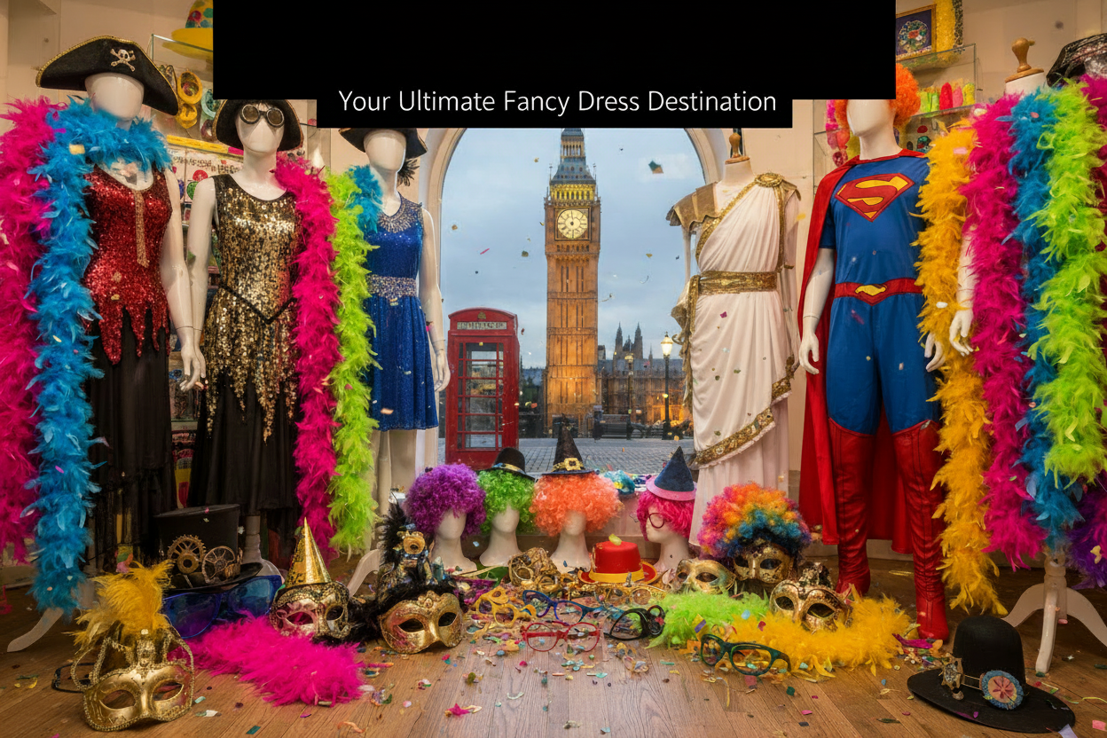 Looking for fancy dress in London? Discover where to buy costumes for Halloween, parties, World Book Day, Christmas and more, online or at Party Spirit's London shop.