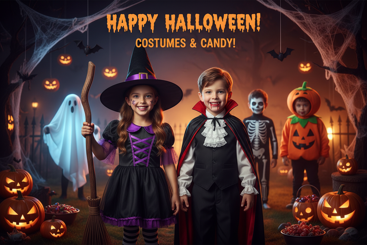 Shop kids' Halloween costumes at Party Spirit. Discover spooky costumes for boys and girls. Visit our London costume shop or order online across the UK.