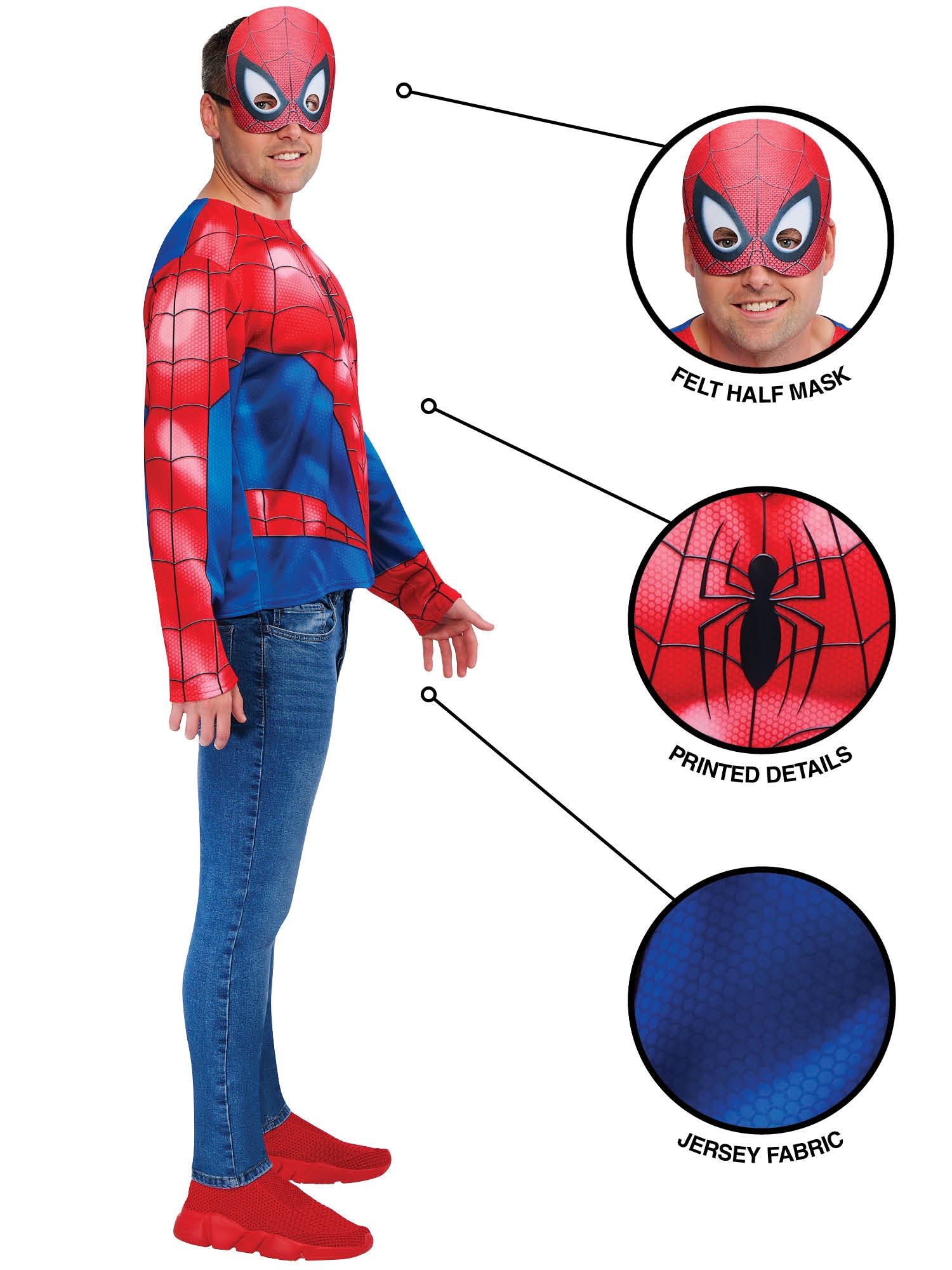 Spider-Man Top And Half Mask