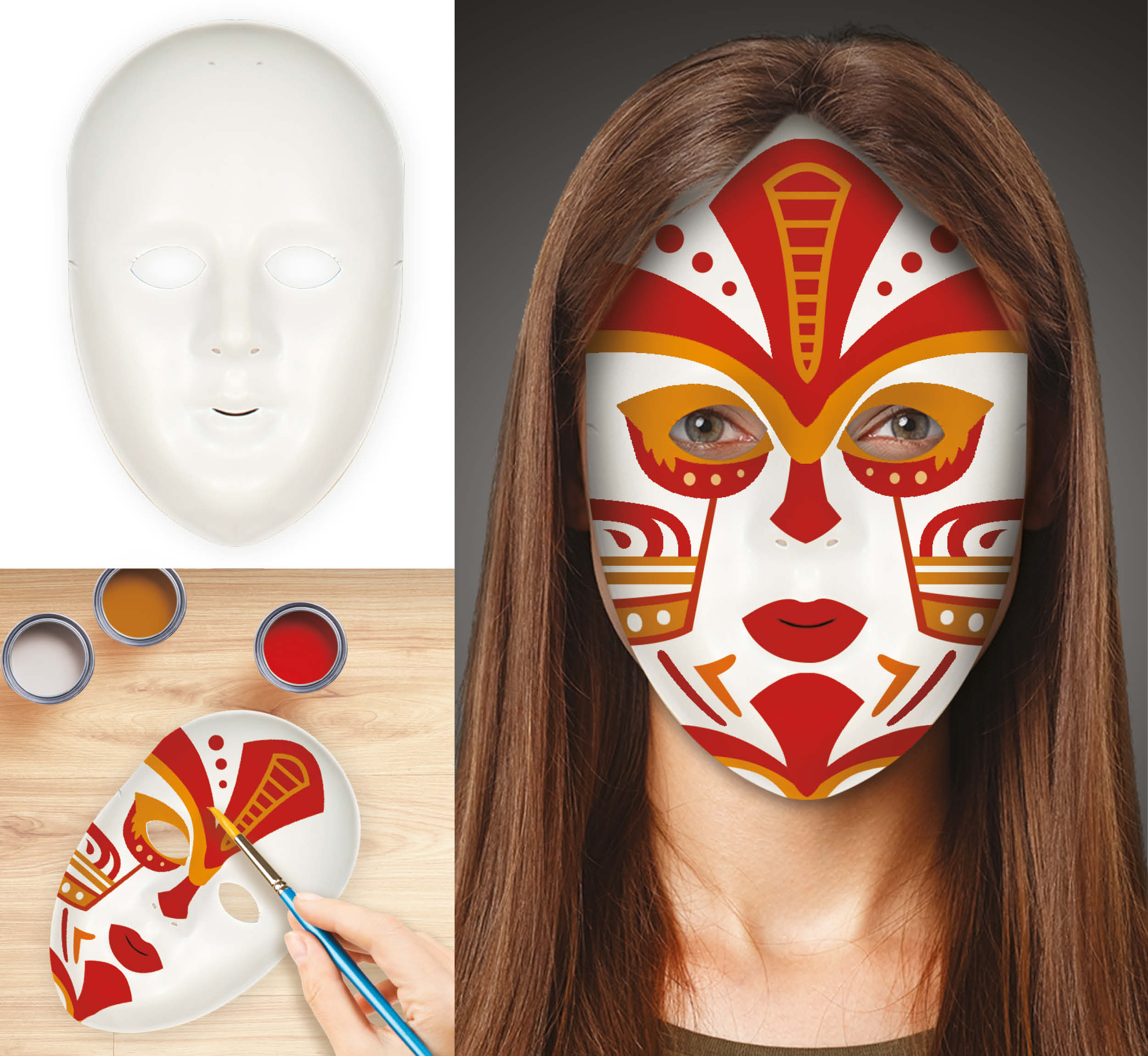 WHITE MASK PVC