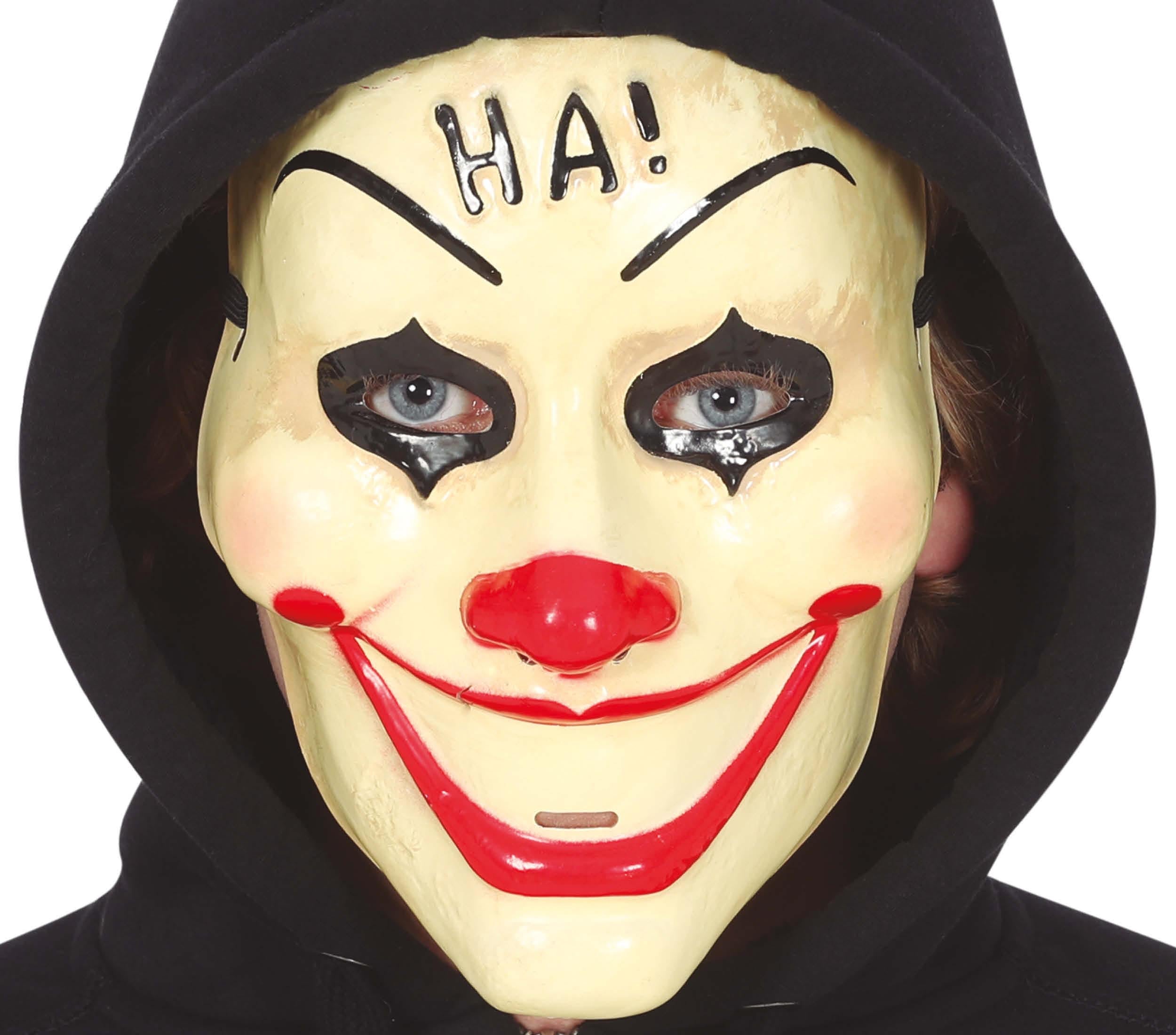CLOWN MASK "HA!" PVC