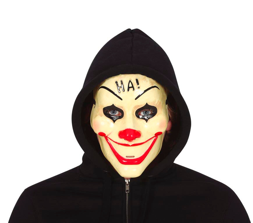 CLOWN MASK "HA!" PVC