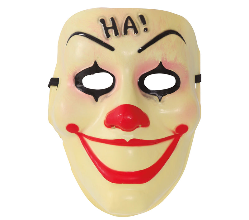CLOWN MASK "HA!" PVC