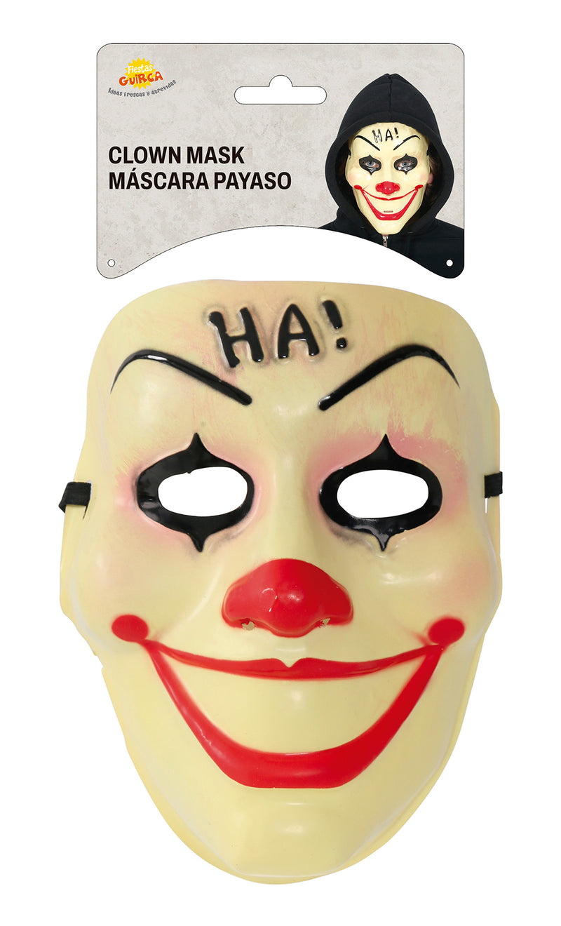 CLOWN MASK "HA!" PVC