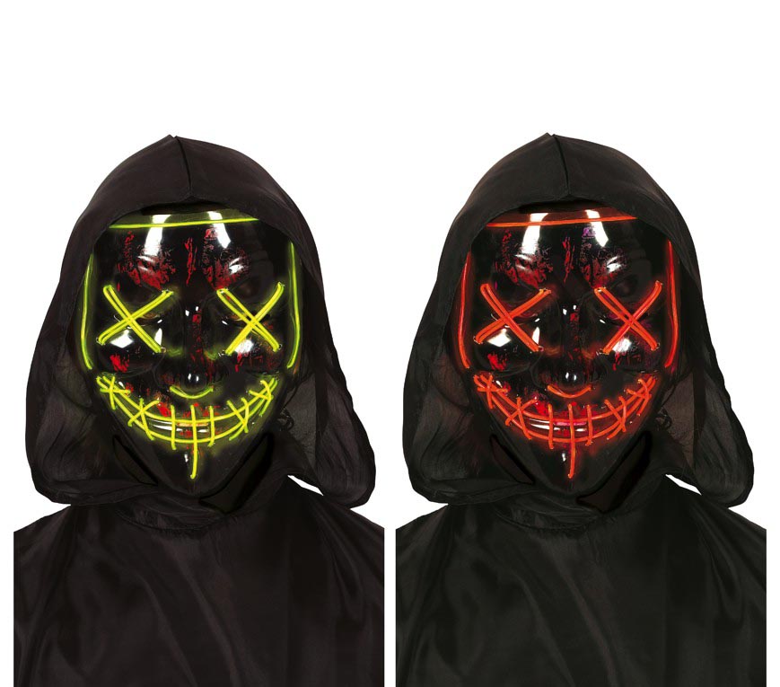 BLACK MASK ASSORTED LIGHTS PVC