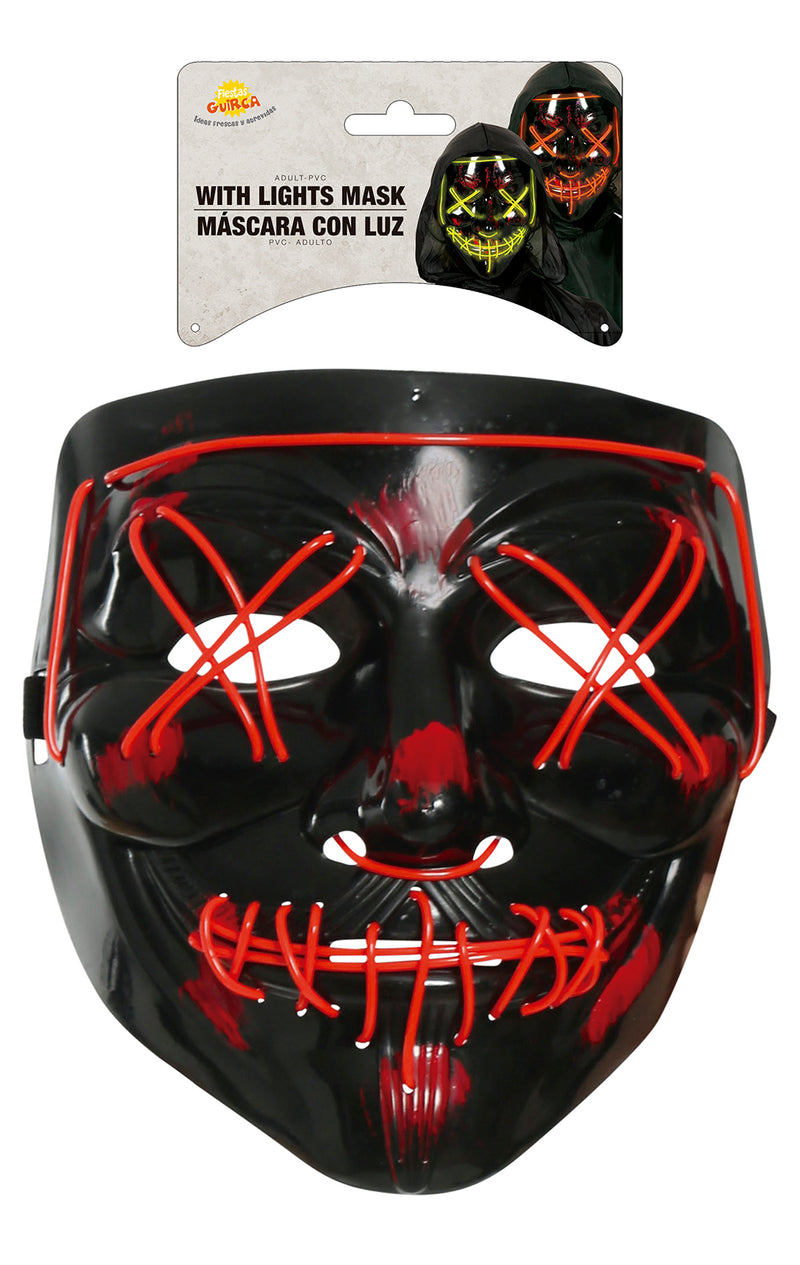 BLACK MASK ASSORTED LIGHTS PVC