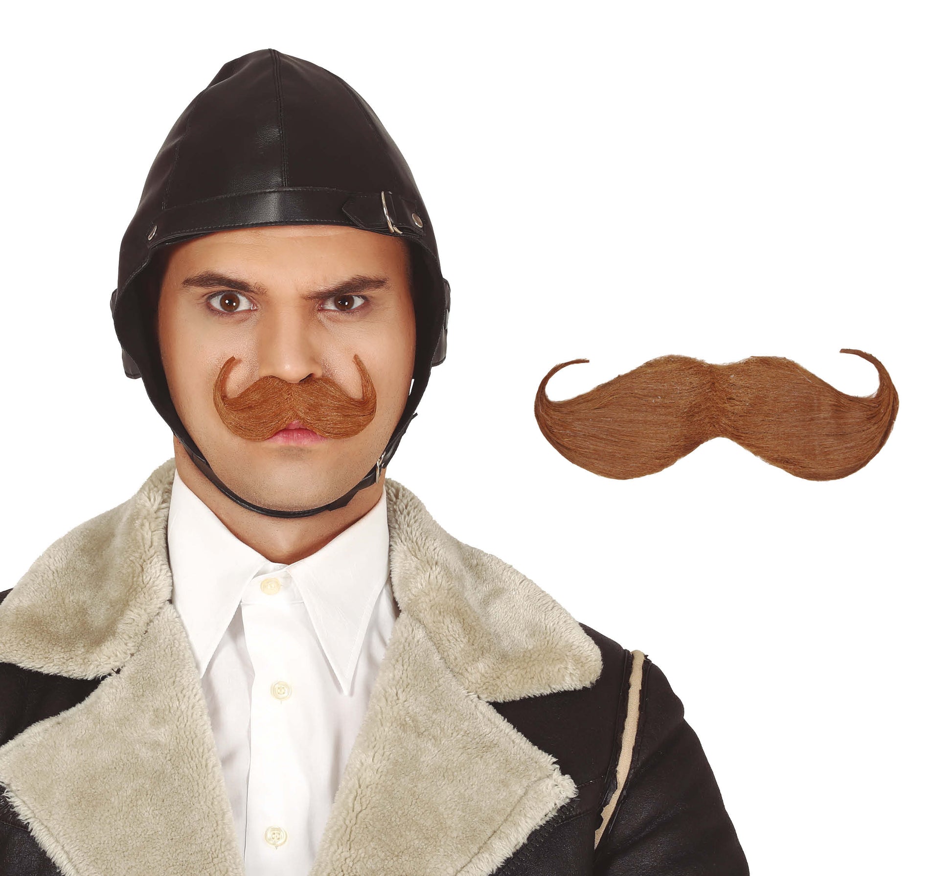 BROWN ENGLISH MOUSTACHE