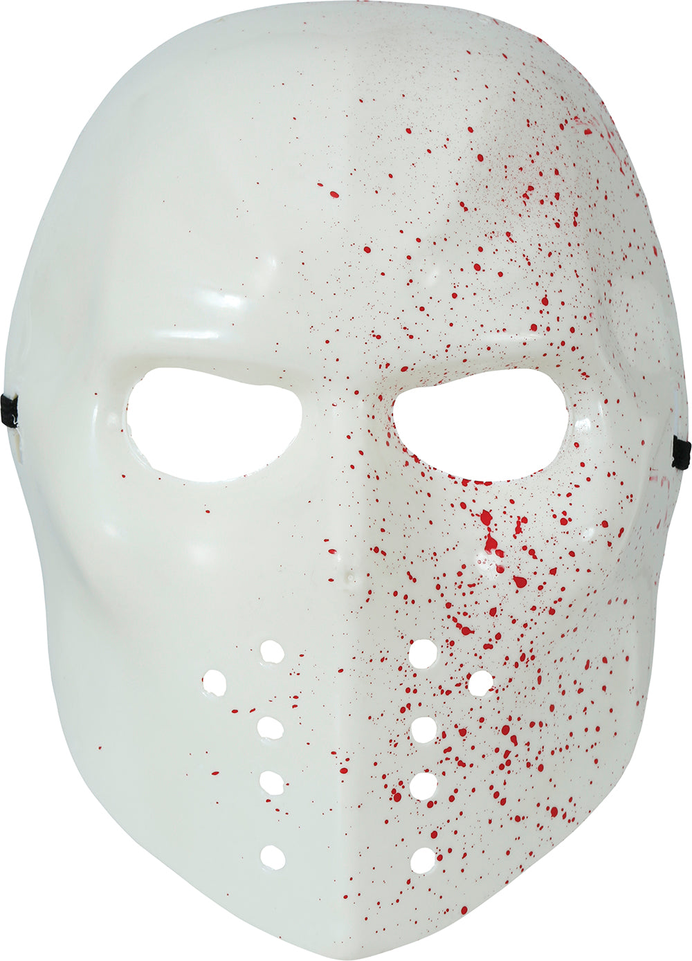 WHITE BLOODY PVC HOCKEY MASK