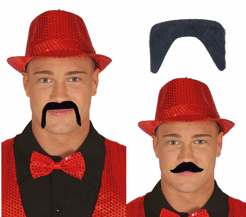 BAG: 10 ASSORTED BLACK MOUSTACHES