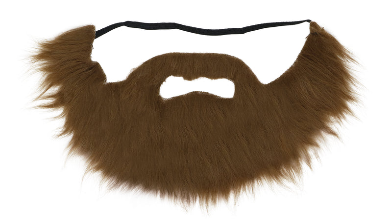BROWN BEARD AND MOUSTACHE WITH ELASTIC G