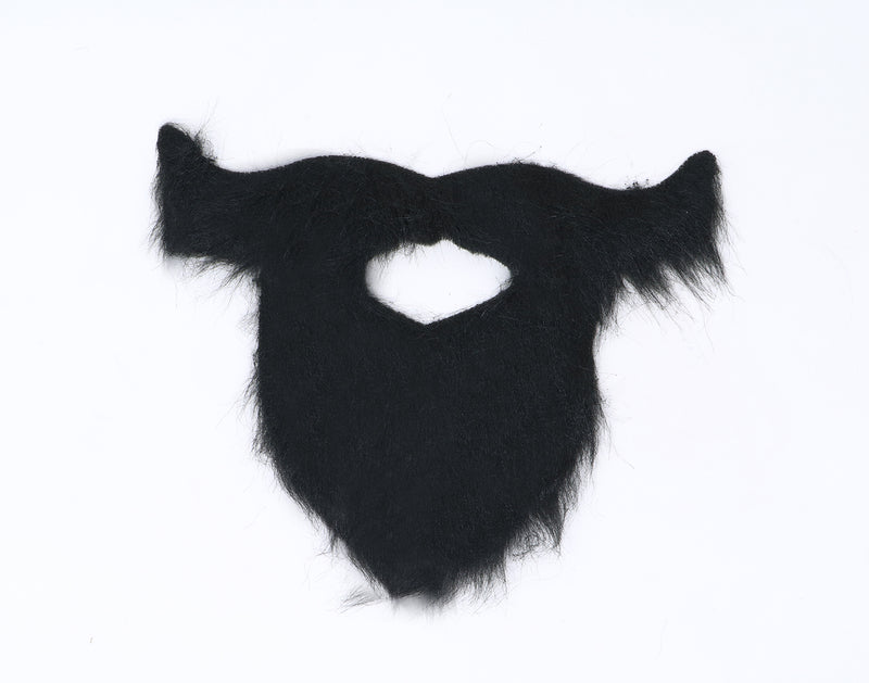 BLACK BEARD AND MOUSTACHE WITH ADHESIVE