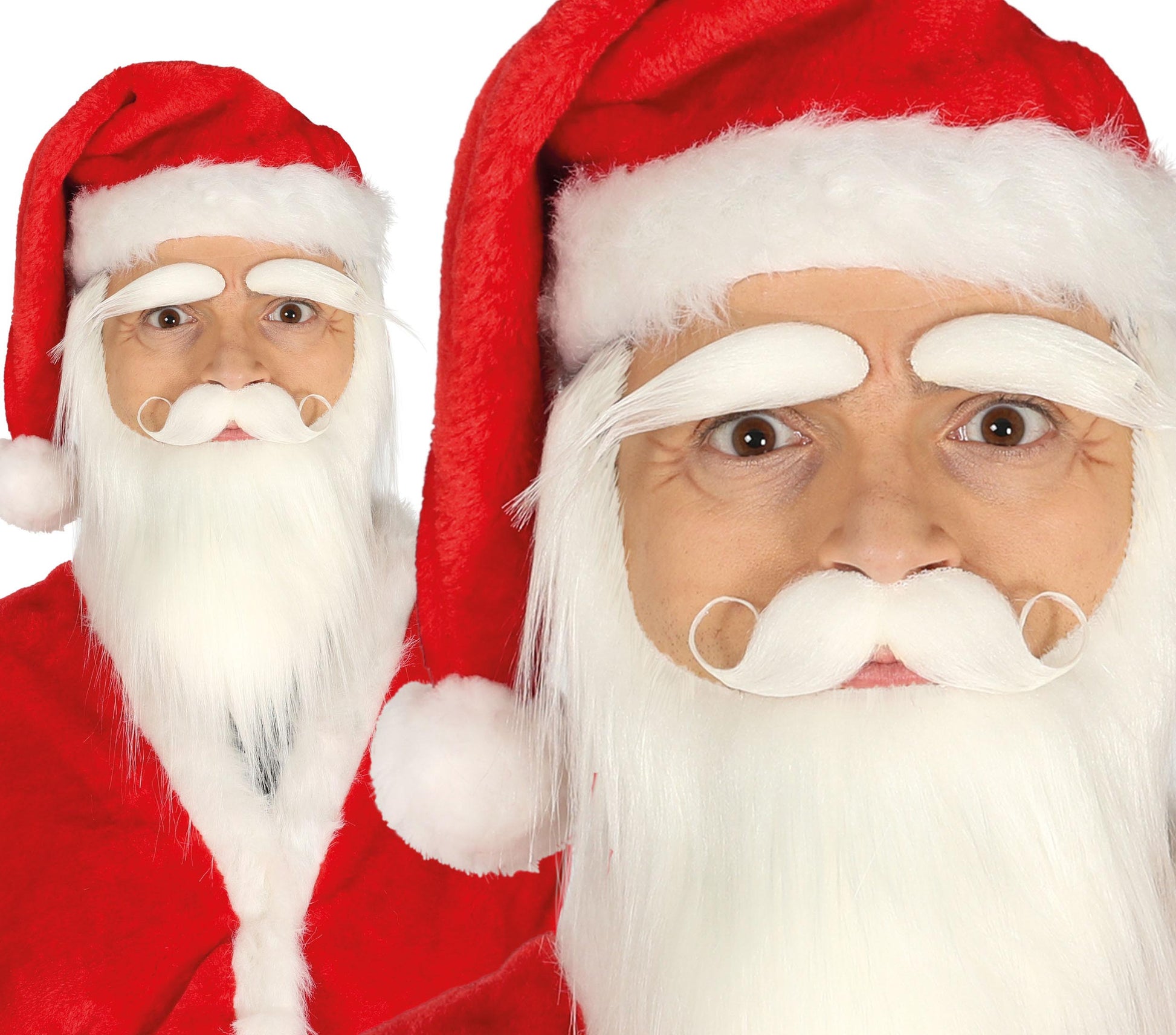 WHITE BEARD, MOUSTACHE AND EYEBROWS