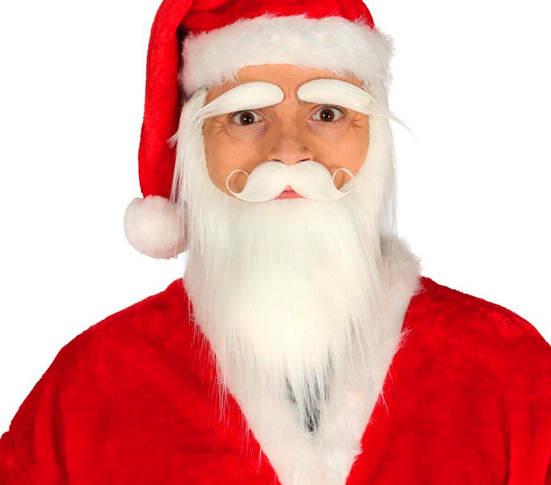 WHITE BEARD, MOUSTACHE AND EYEBROWS