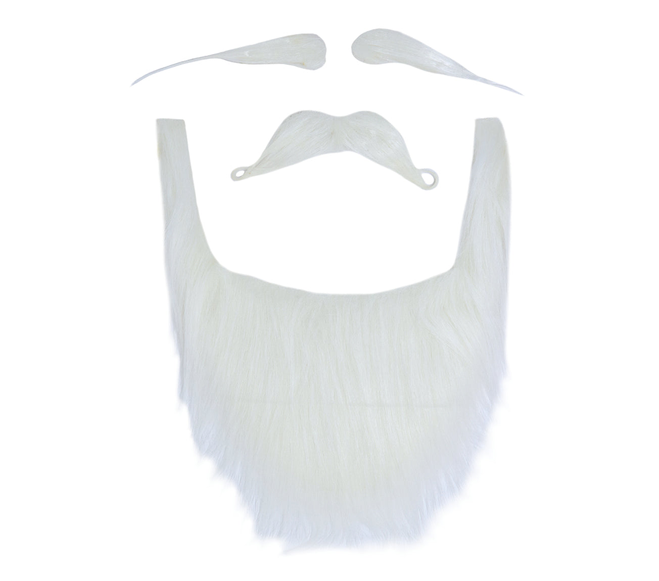 WHITE BEARD, MOUSTACHE AND EYEBROWS