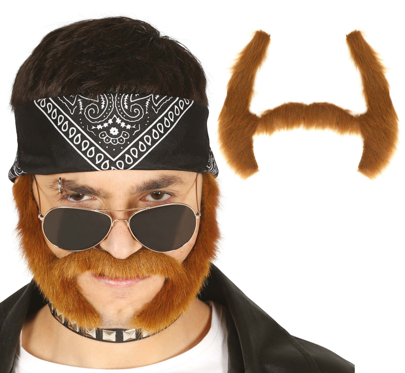 BROWN MOUSTACHE AND SIDEBURNS