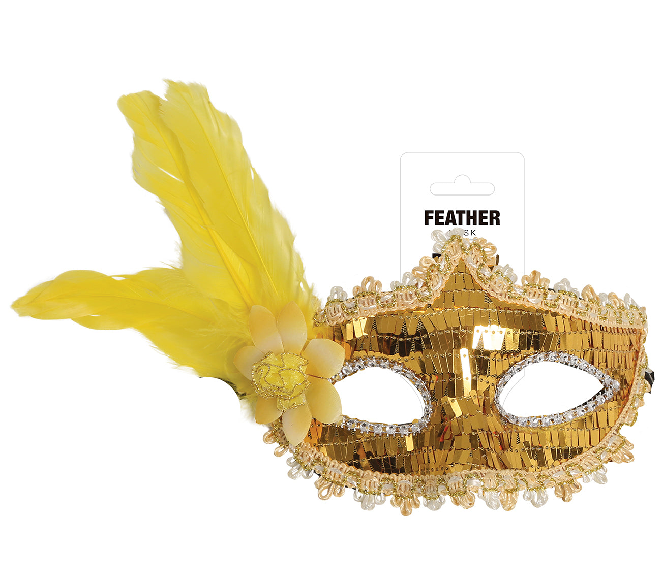 MASK WITH FEATHER