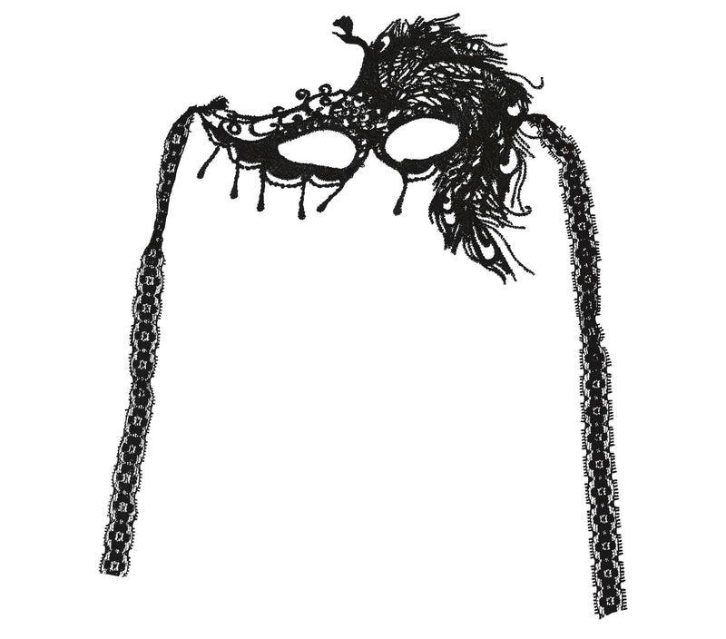 BLACK LACE MASK