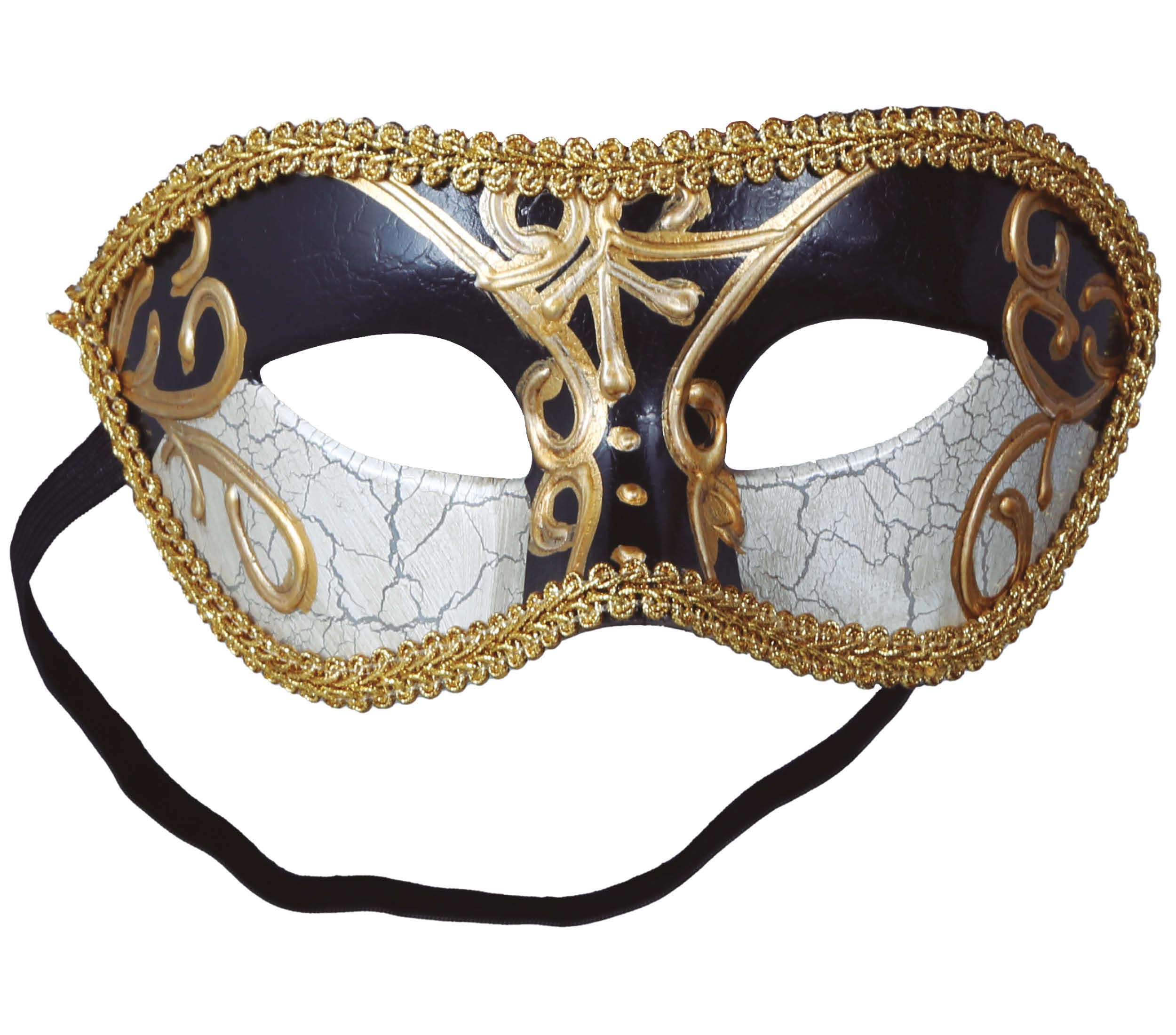 BLACK AND WHITE VENETIAN MASK