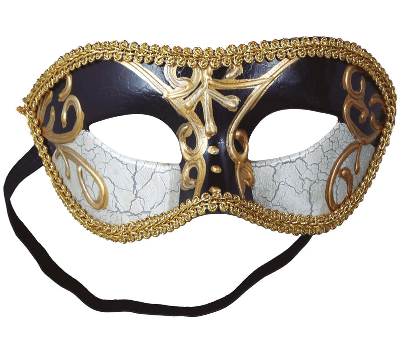BLACK AND WHITE VENETIAN MASK