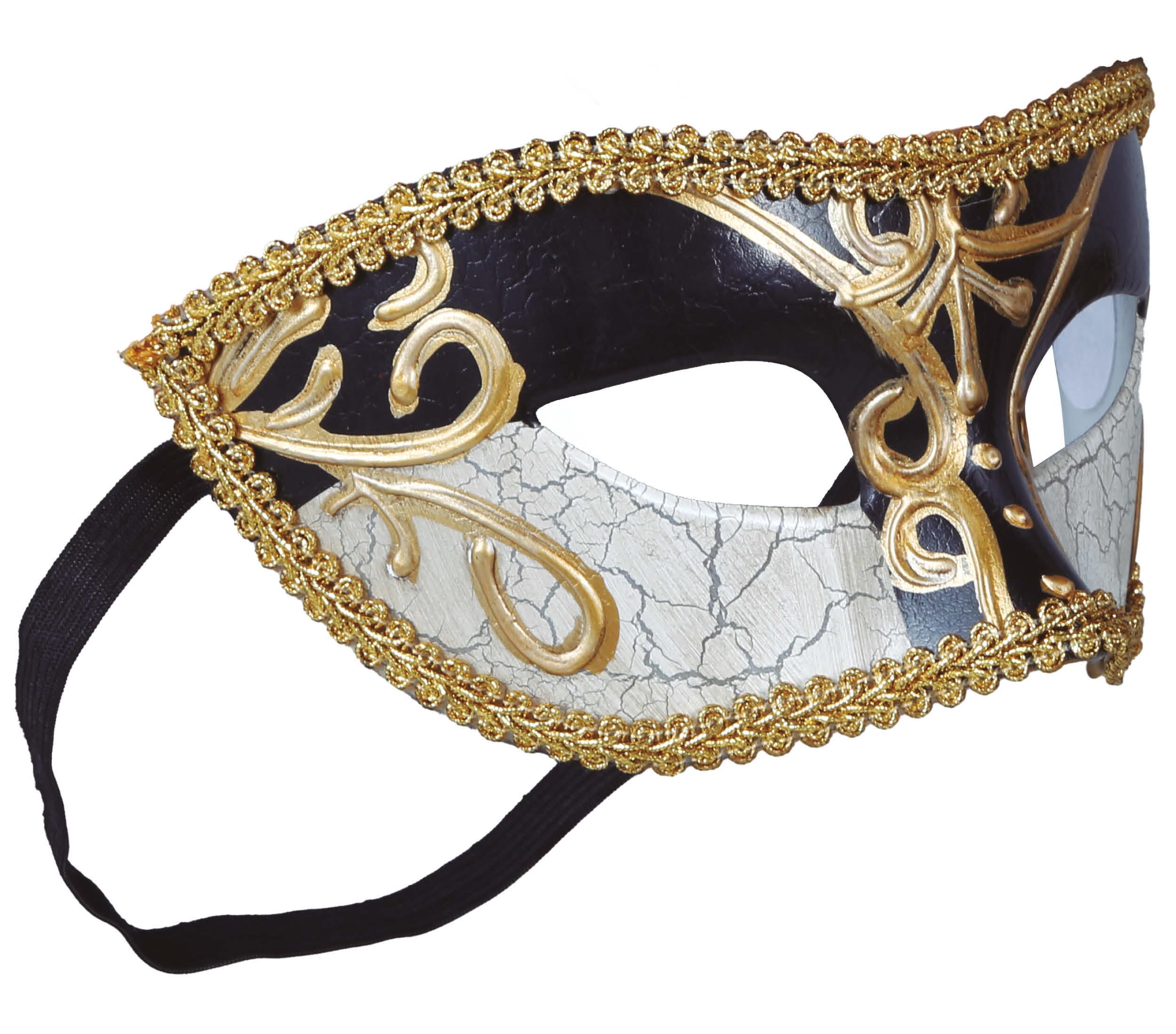 BLACK AND WHITE VENETIAN MASK