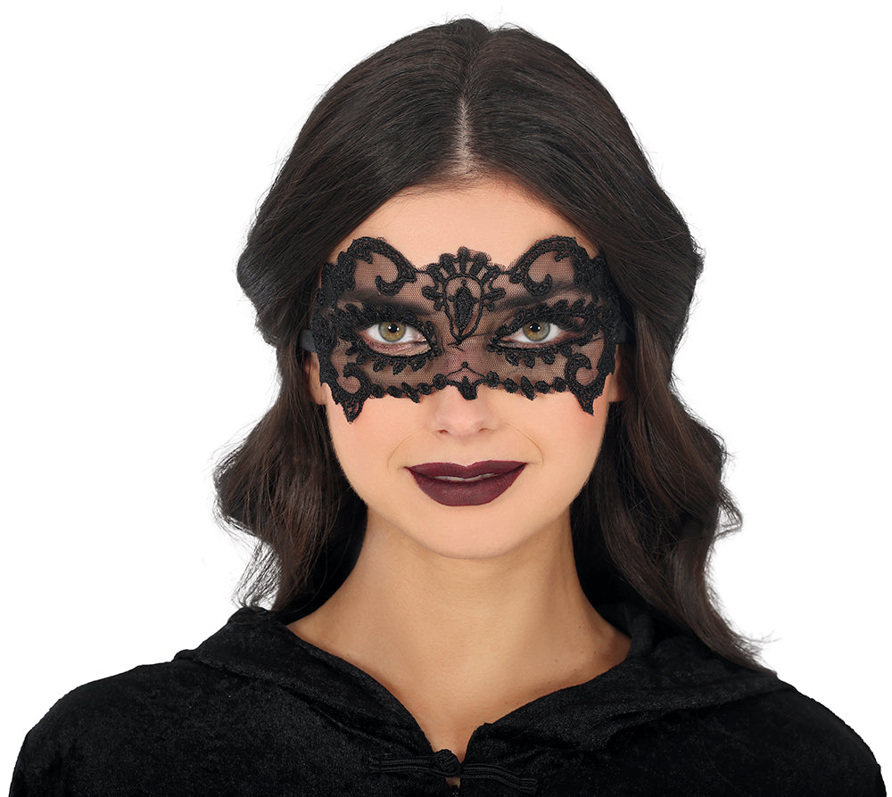 BLACK LACE MASK