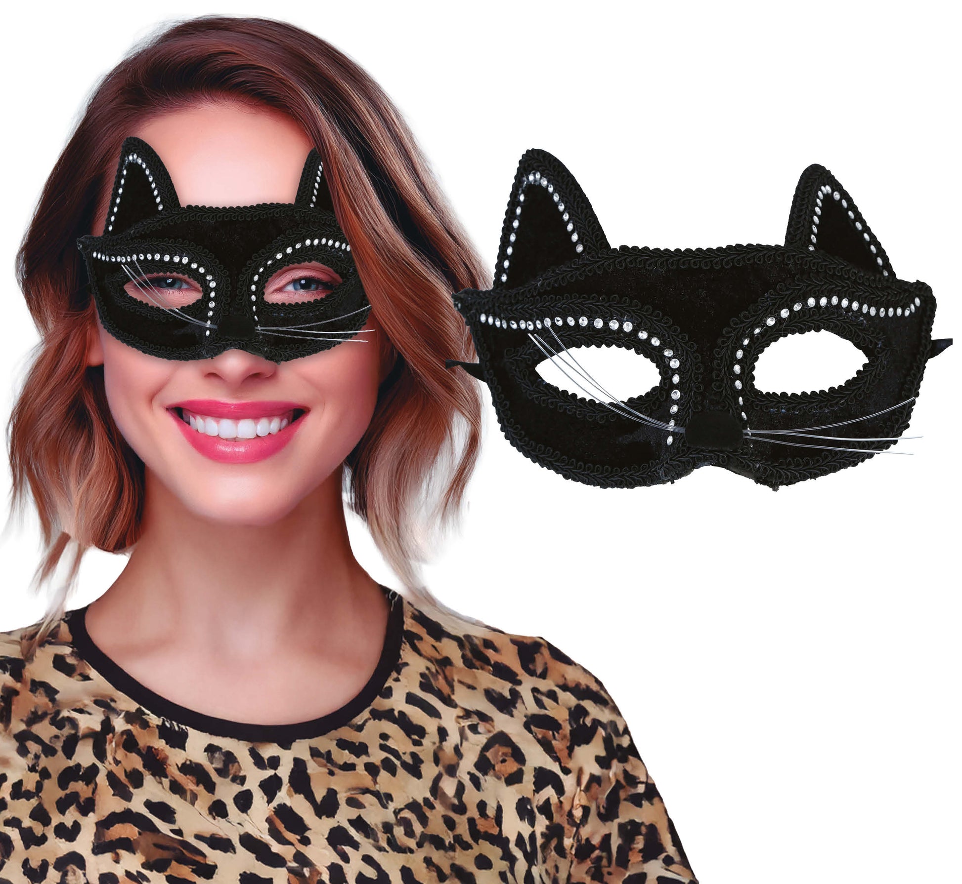 BLACK CAT MASK, ADULT