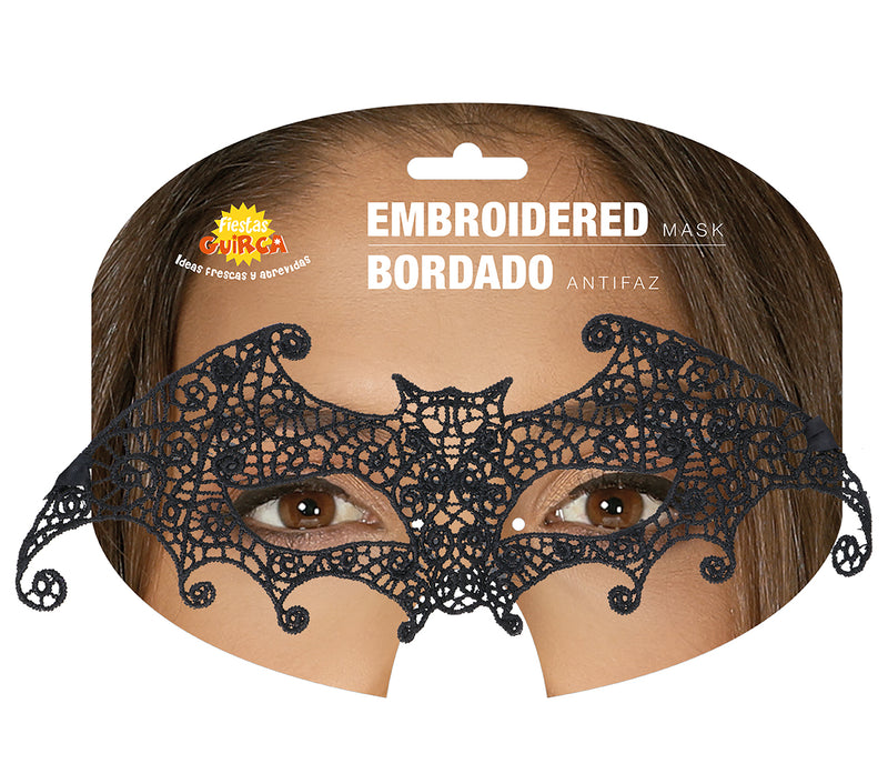 EMBROIDERED BAT MASK