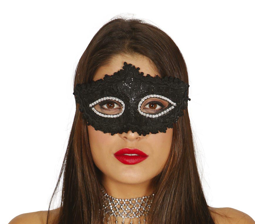 DECORATED BLACK MASK