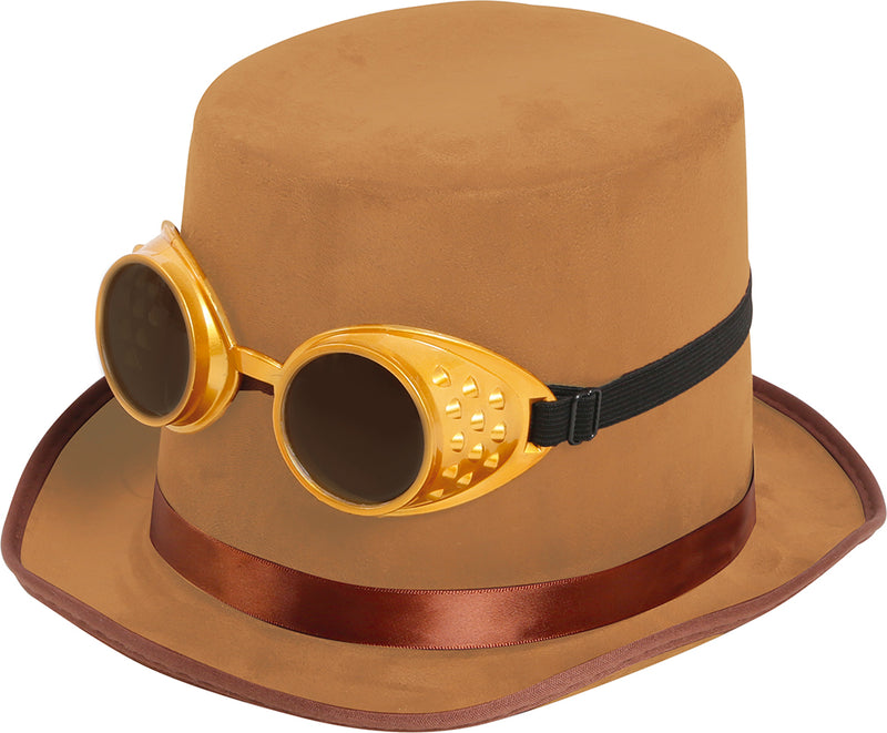 STEAMPUNK HAT WITH GLASSES, VELVET
