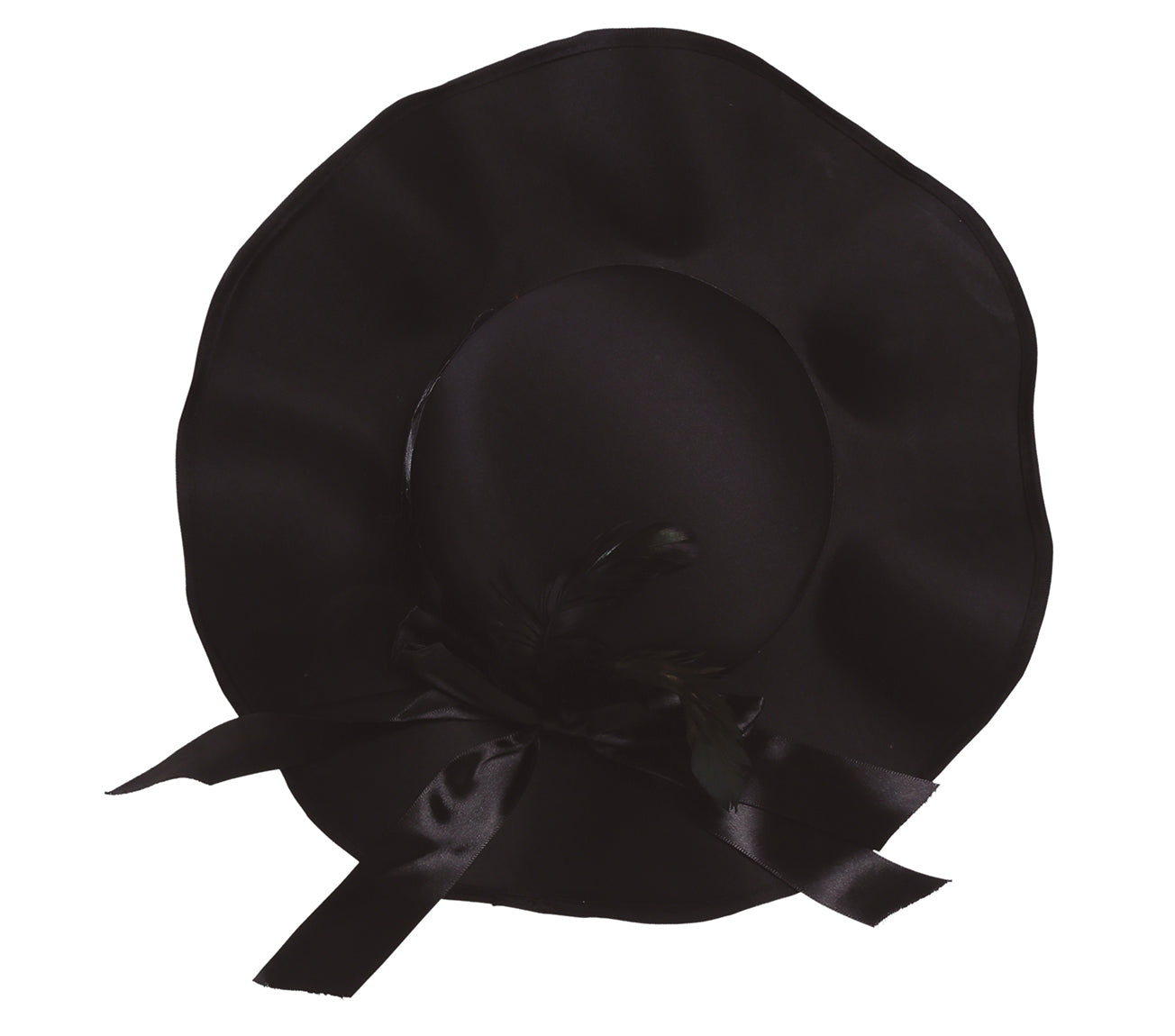 CHIC BLACK LADIES HAT WITH FEATHER
