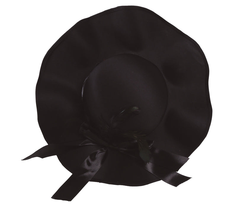 CHIC BLACK LADIES HAT WITH FEATHER