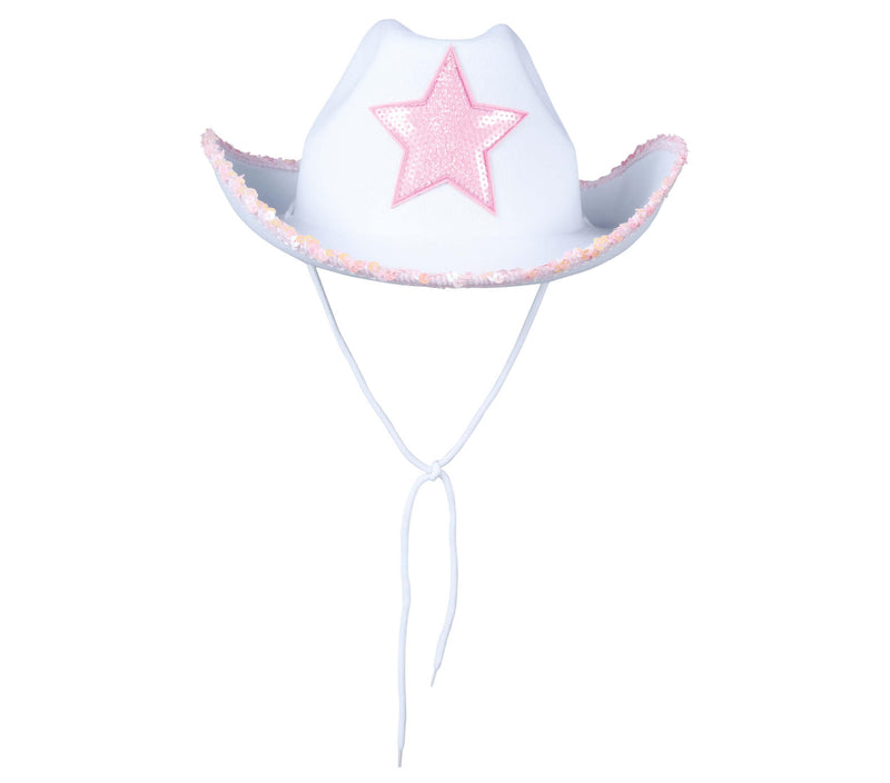 WHITE COWBOY HAT WITH STAR