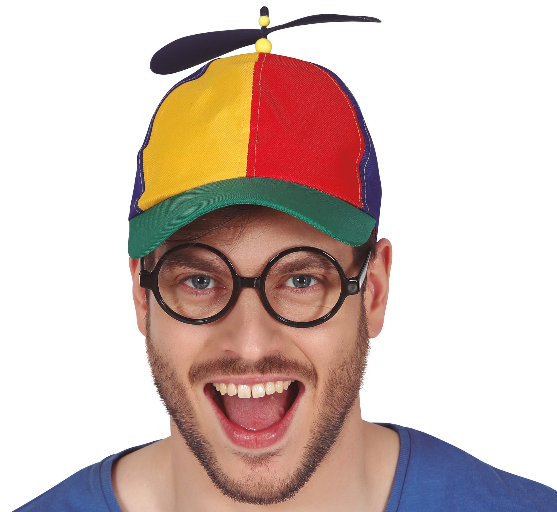 MULTICOLORED CAP WITH FAN