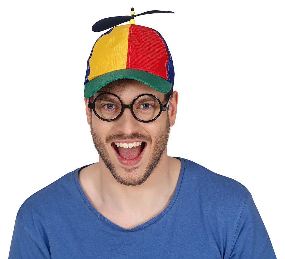 MULTICOLORED CAP WITH FAN