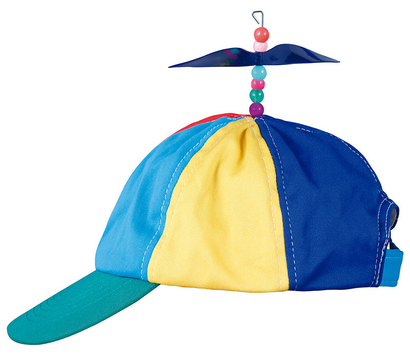 MULTICOLORED CAP WITH FAN
