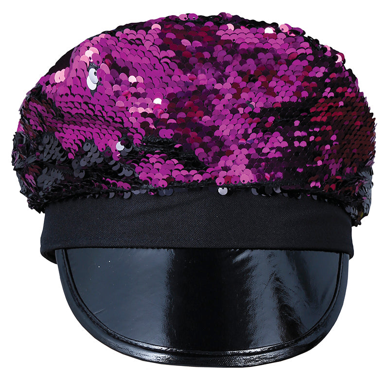 PINK SEQUIN CAP