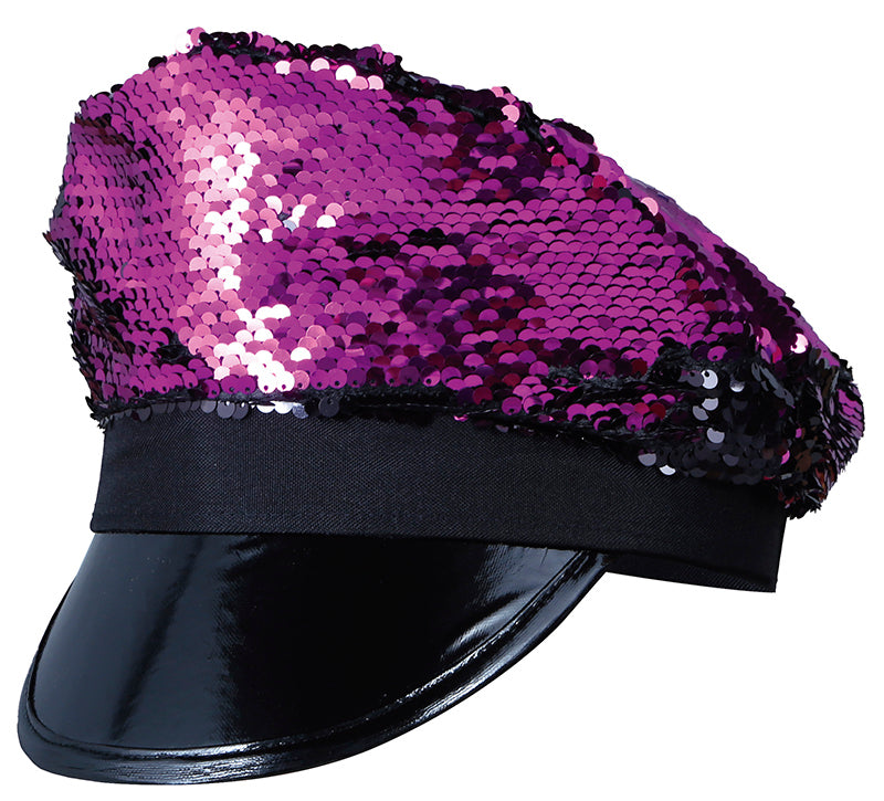 PINK SEQUIN CAP