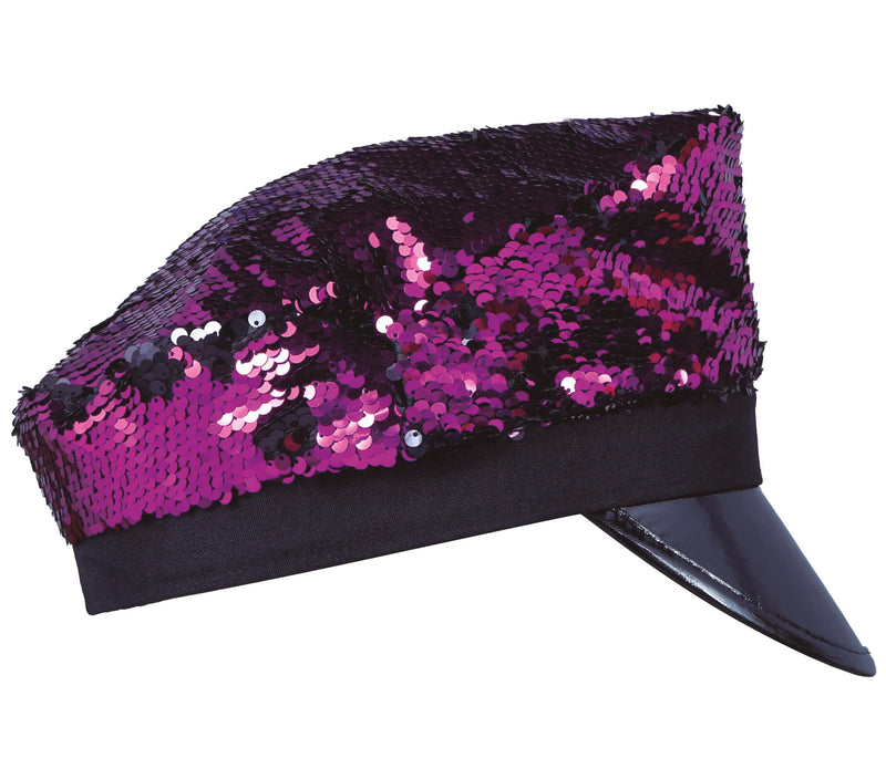 PINK SEQUIN CAP