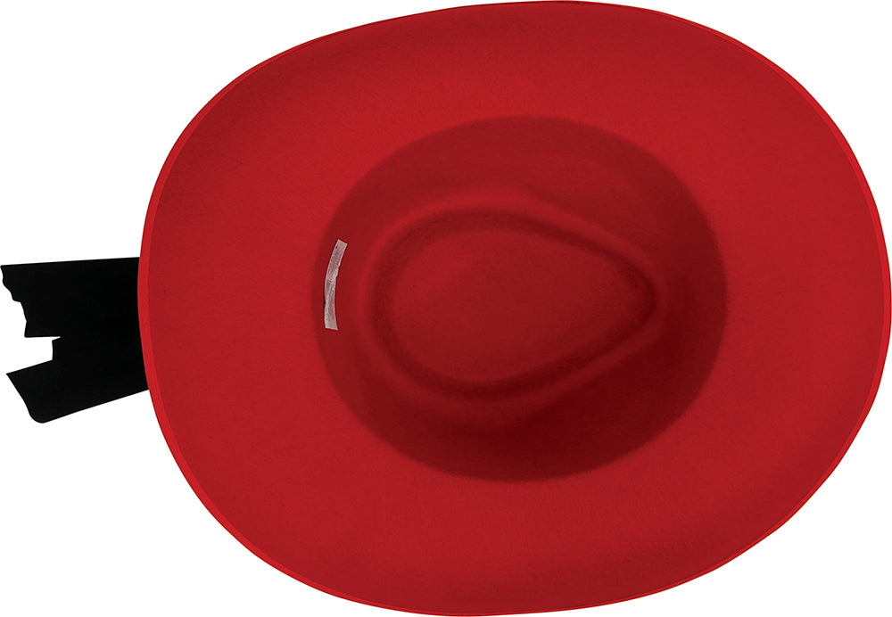 CHILDREN'S RED FELT MUSKETEER HAT