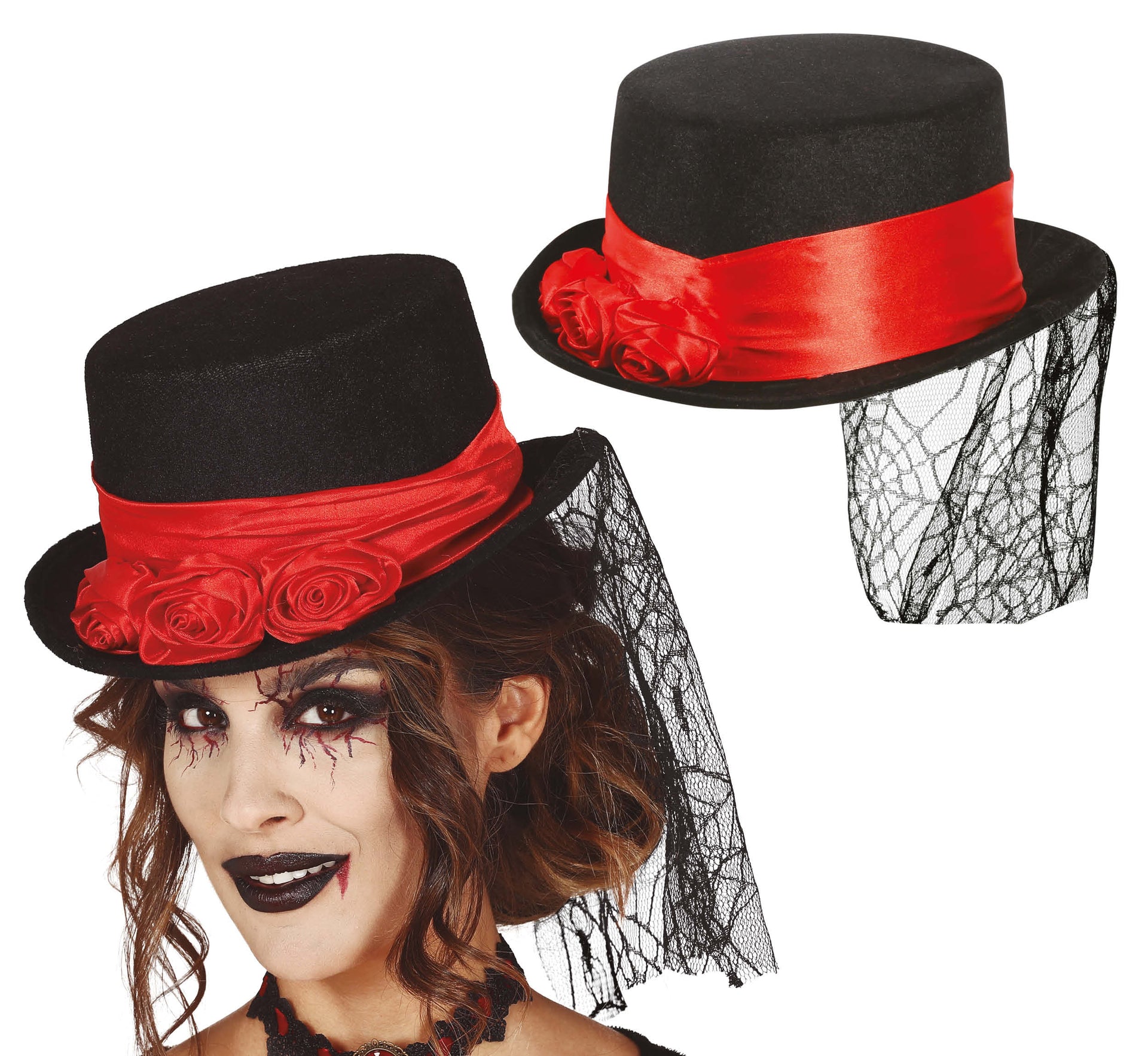 FELT VAMPIRESS TOP HAT