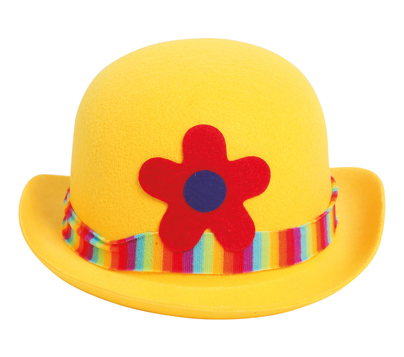 ASSORTED CLOWN FELT BOWLER HATS