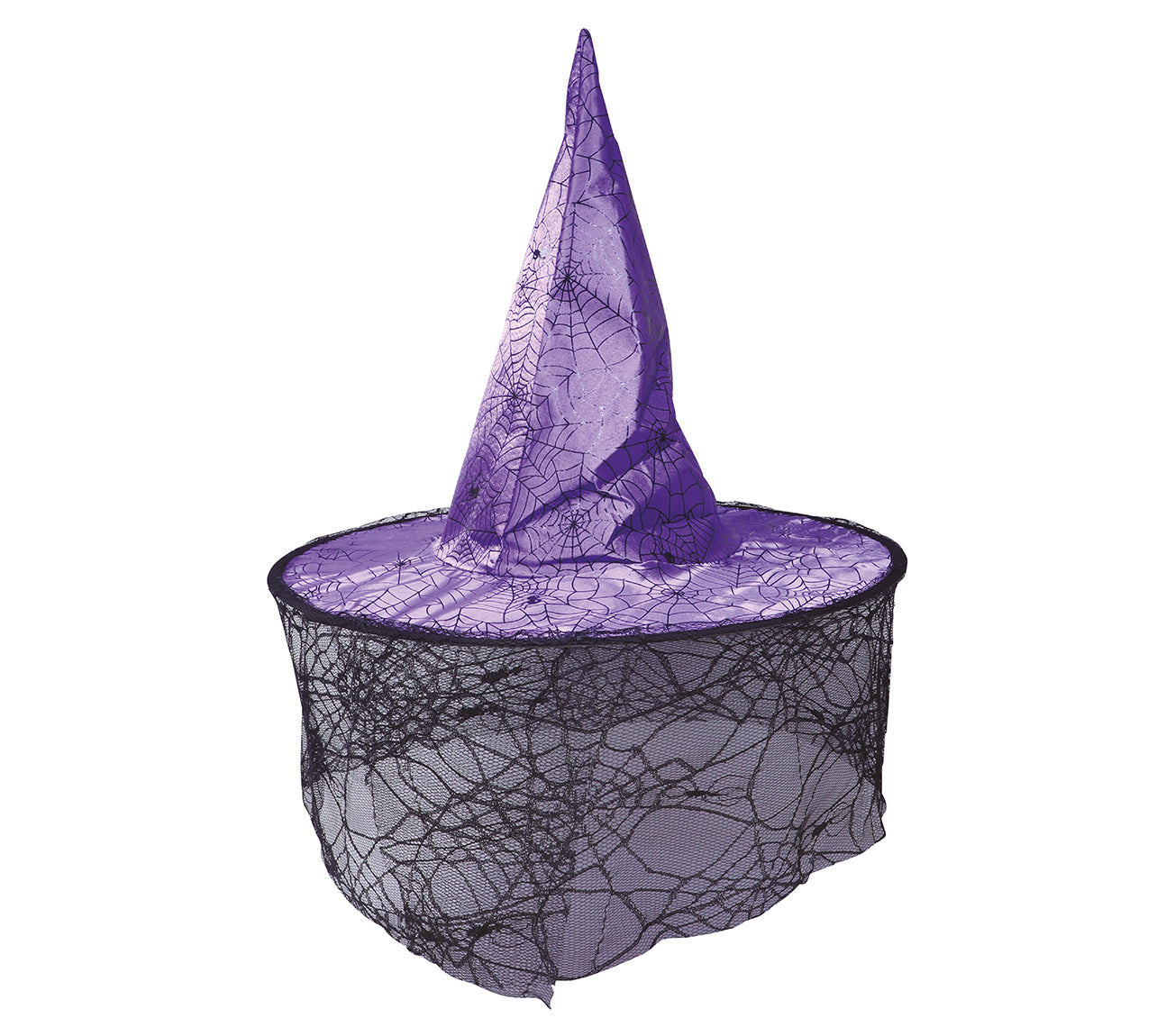 LILAC WITCH HAT WITH VEIL