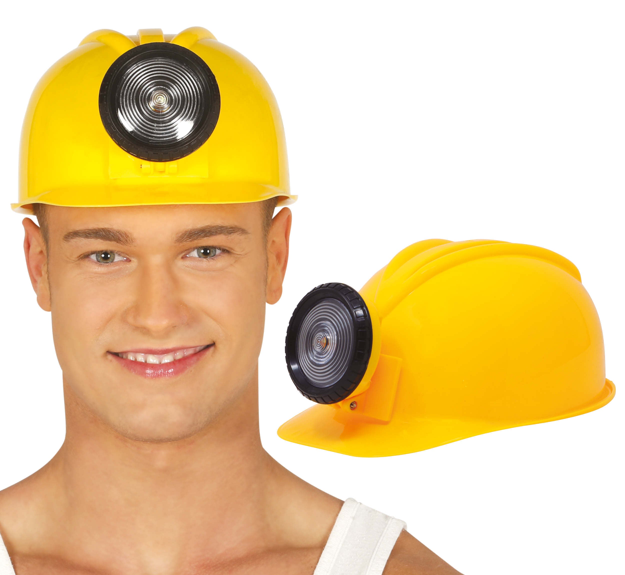 WORKER HELMET WITH LIGHT