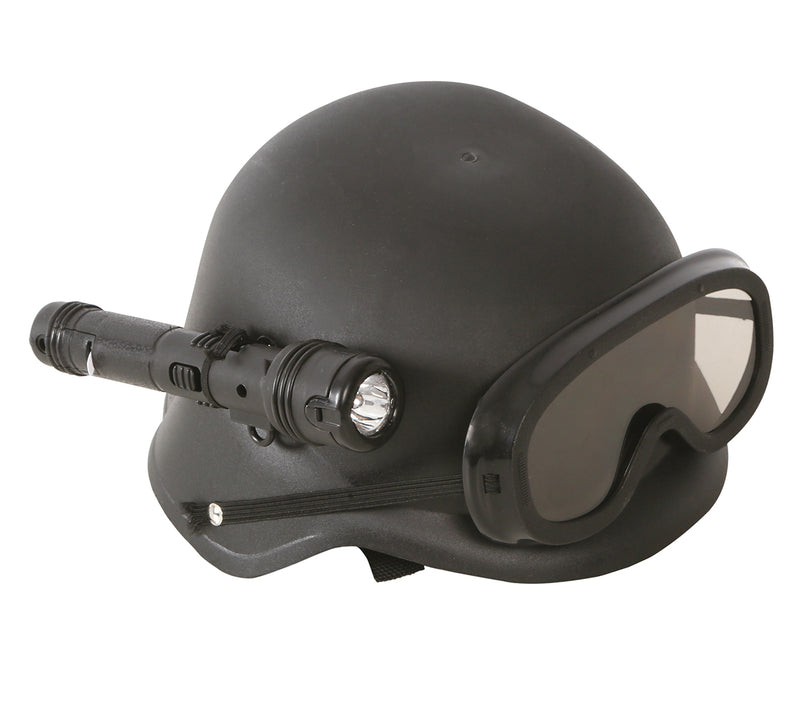 CHILD RIOT HELMET WITH FLASLIGHT