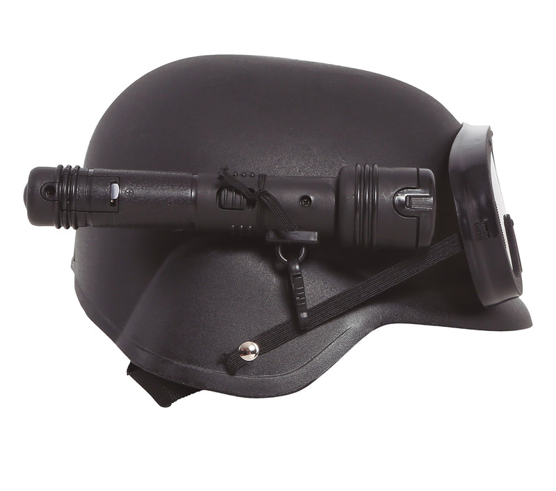 CHILD RIOT HELMET WITH FLASLIGHT