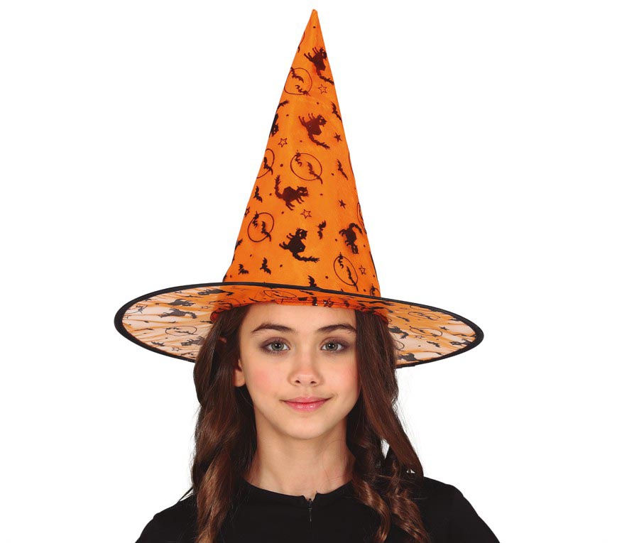 ORANGE WITCH HAT CHILD SIZE