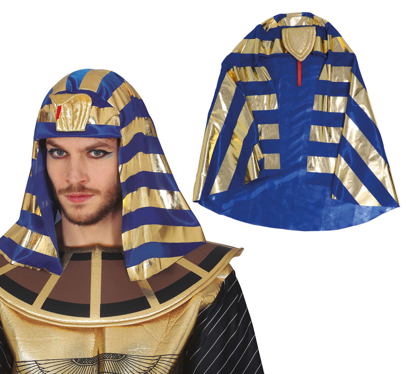 GOLD BLUE PHARAO HEADDRESS