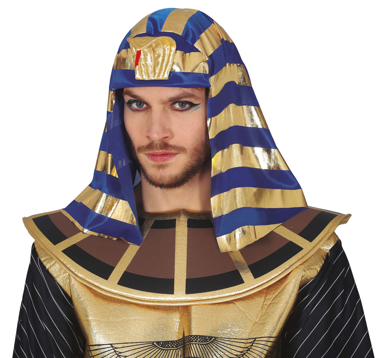 GOLD BLUE PHARAO HEADDRESS