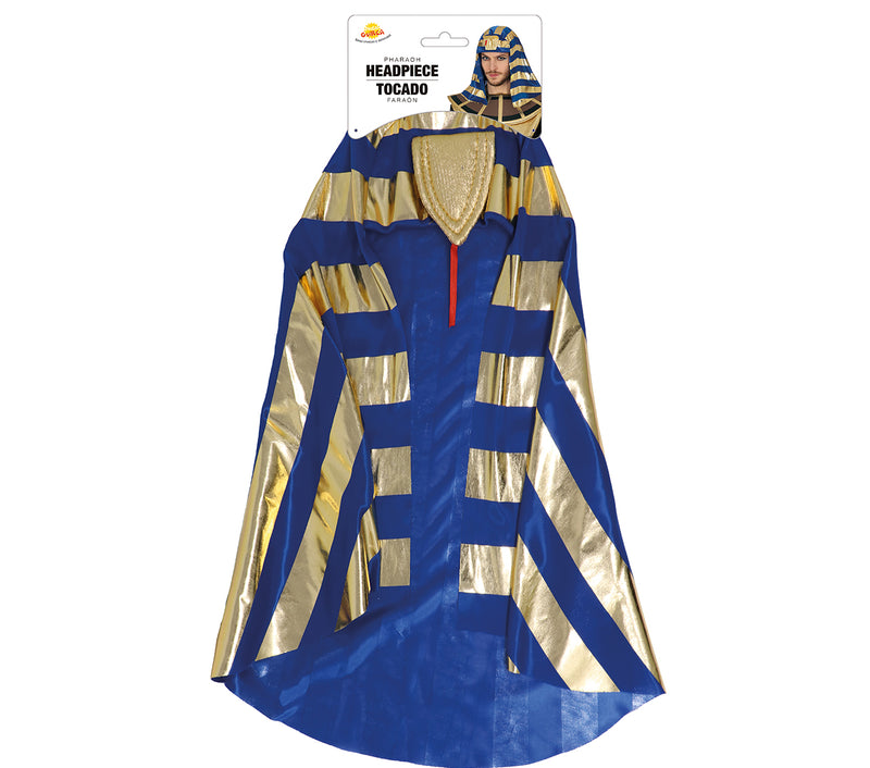 GOLD BLUE PHARAO HEADDRESS