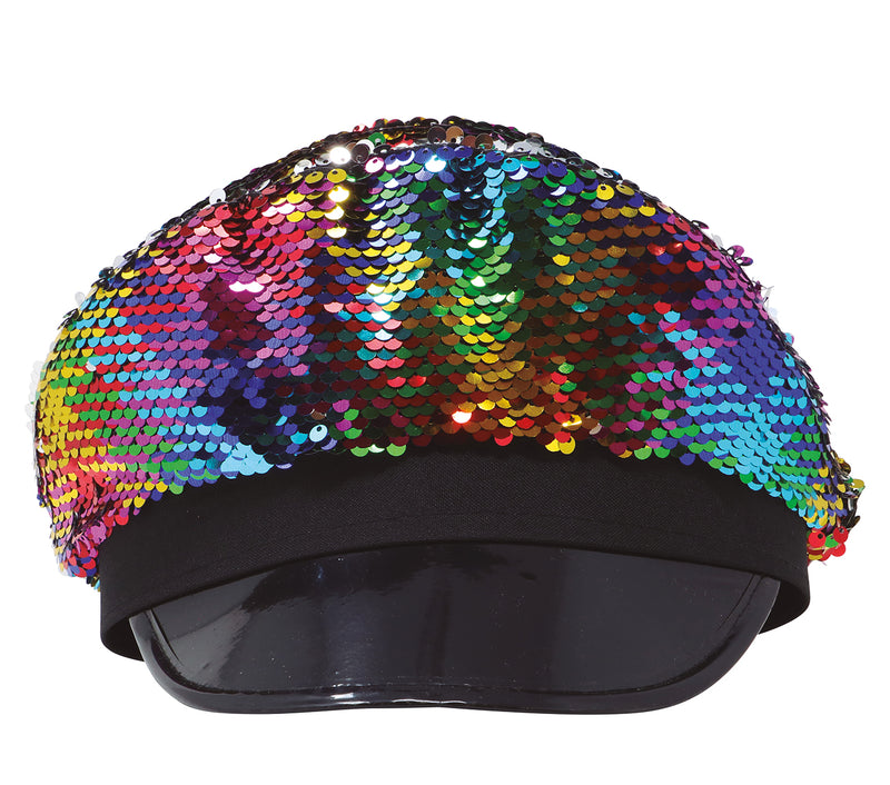 MULTICOLOR SEQUIN POLICE HAT